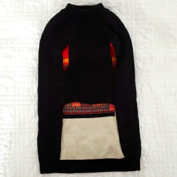PET SWEATER black holiday sweater for dog or large cat in size Medium - Picture 2 of 4